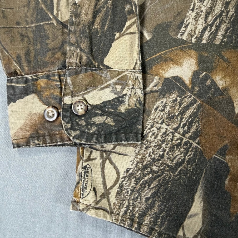 Woolrich Hunting Shirt Mens L Realtree Hardwoods Camo Vented Long Sleeve - Picture 9 of 10